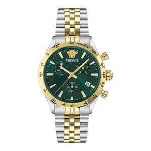 Versace Hellenyium Chrono Petite Bracelet Watch Two Tone Mens